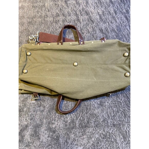 Line Of Trade - Weekender Bag Olive Green Canvas - Picture 11 of 12